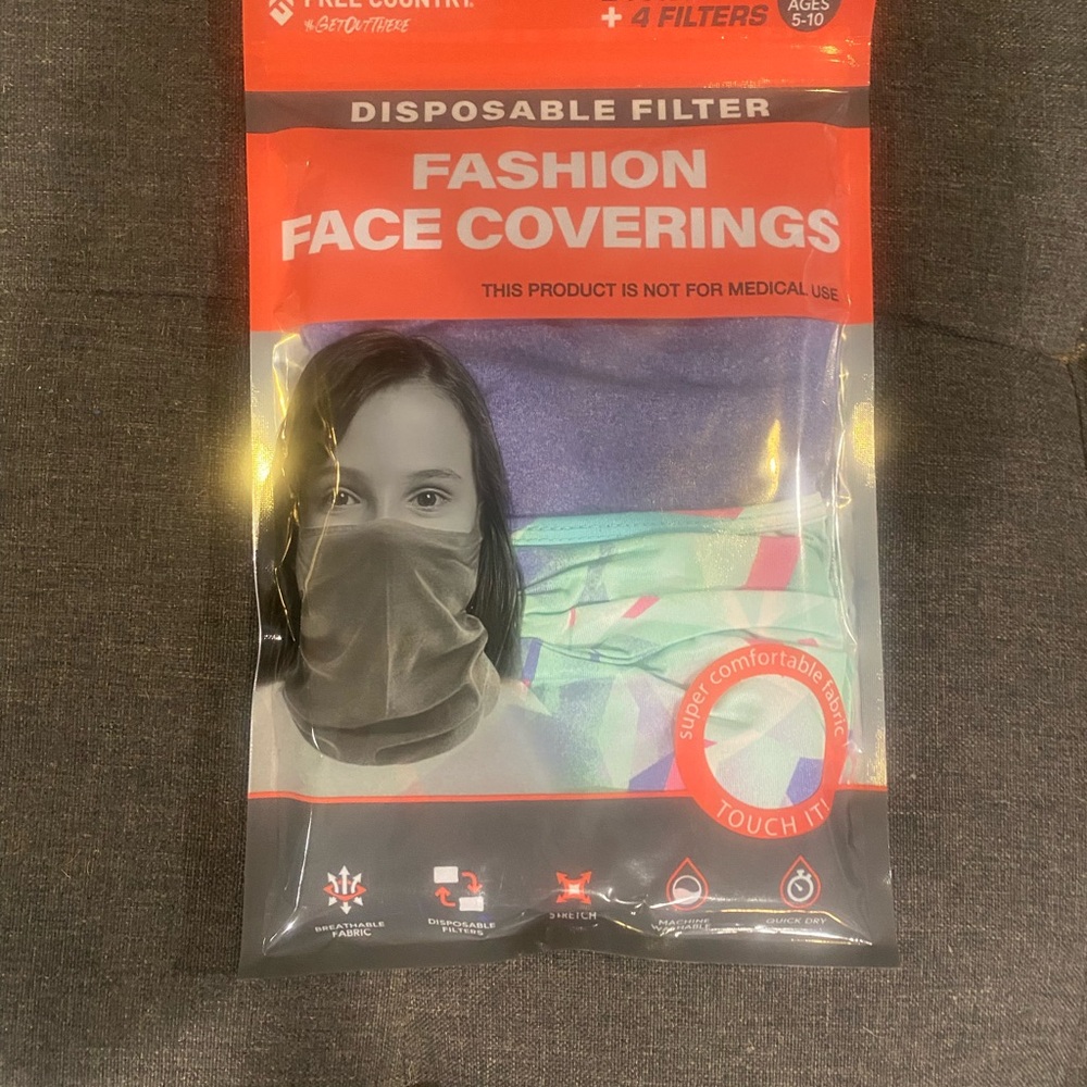 Free Country Fashion Face Coverings - Red and Gray